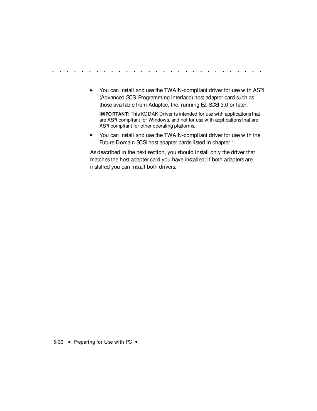 Kodak DCS 465 user manual 30  Preparing for Use with PC G 