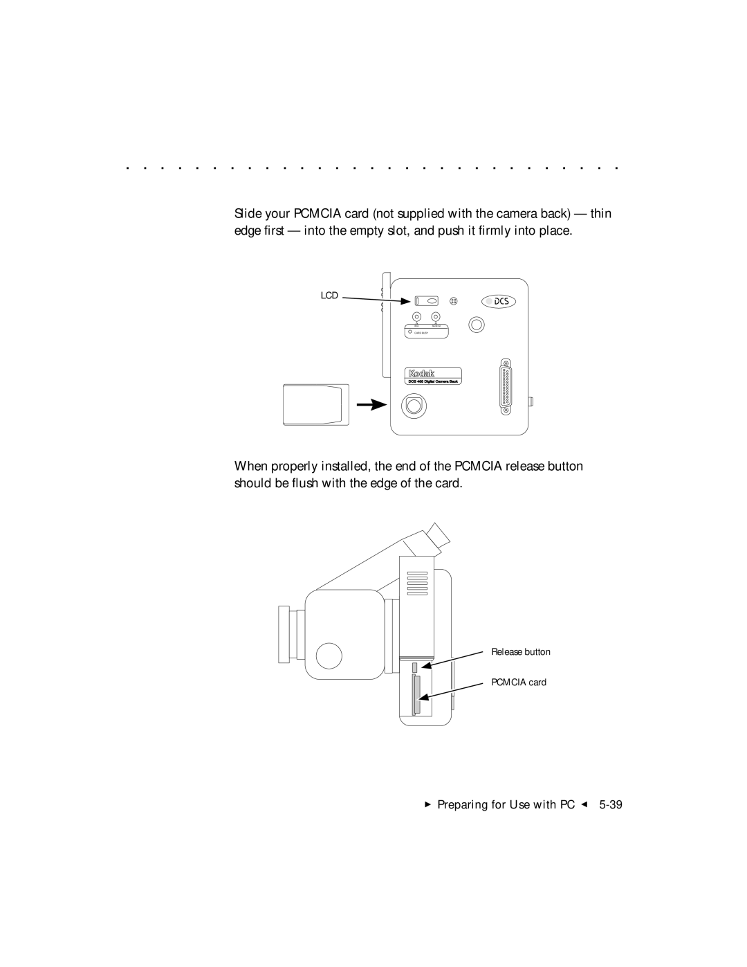 Kodak DCS 465 user manual Lcd 