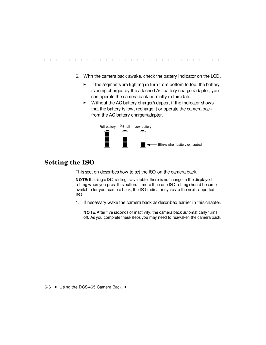 Kodak DCS 465 user manual Setting the ISO 