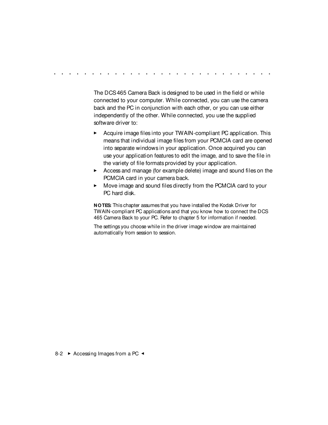 Kodak DCS 465 user manual 