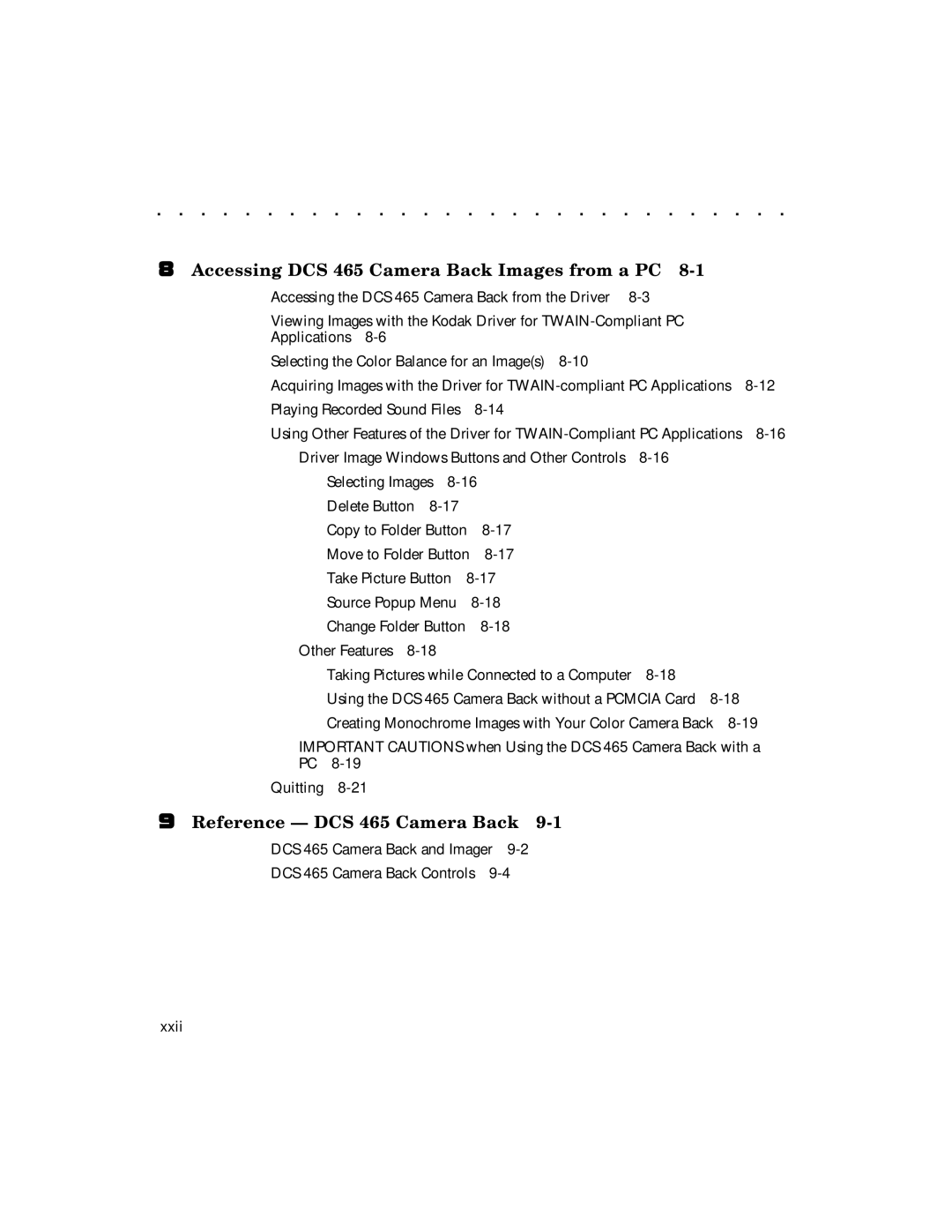 Kodak user manual Accessing DCS 465 Camera Back Images from a PC, Reference DCS 465 Camera Back 