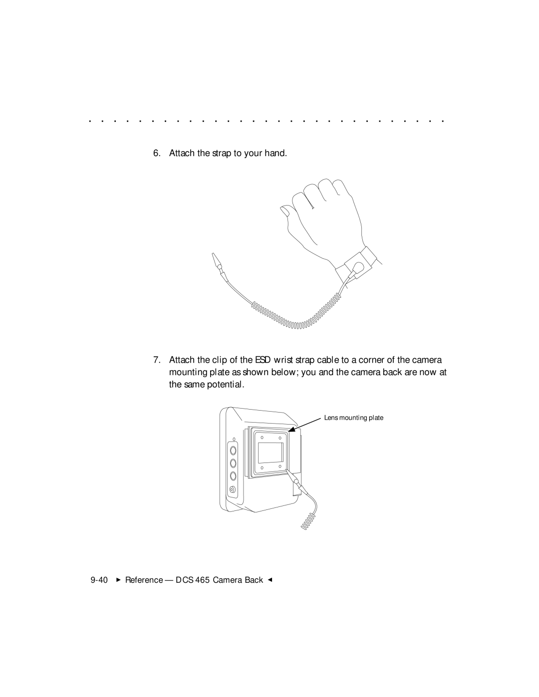 Kodak user manual 40  Reference DCS 465 Camera Back G 