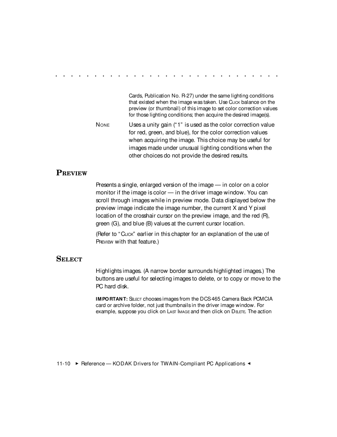 Kodak DCS 465 user manual Preview 