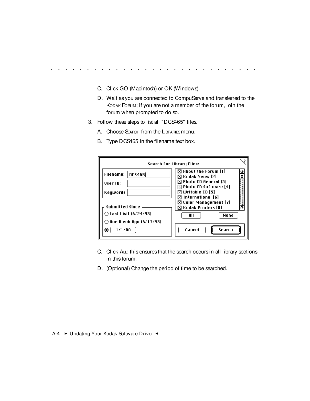 Kodak DCS 465 user manual DCS465 