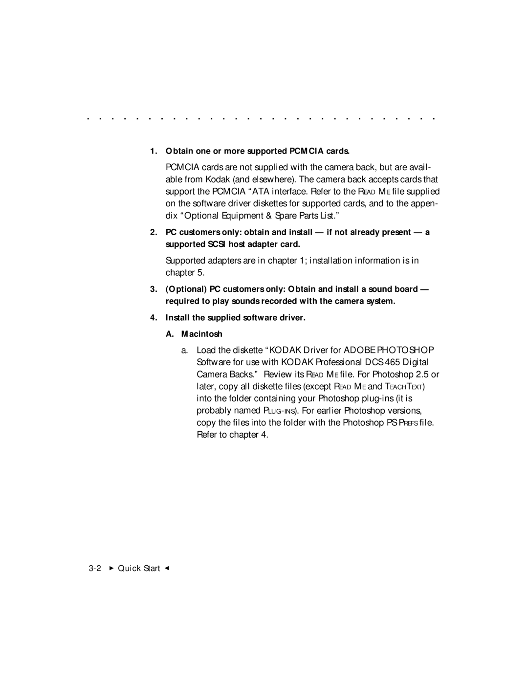 Kodak DCS 465 user manual Obtain one or more supported Pcmcia cards 