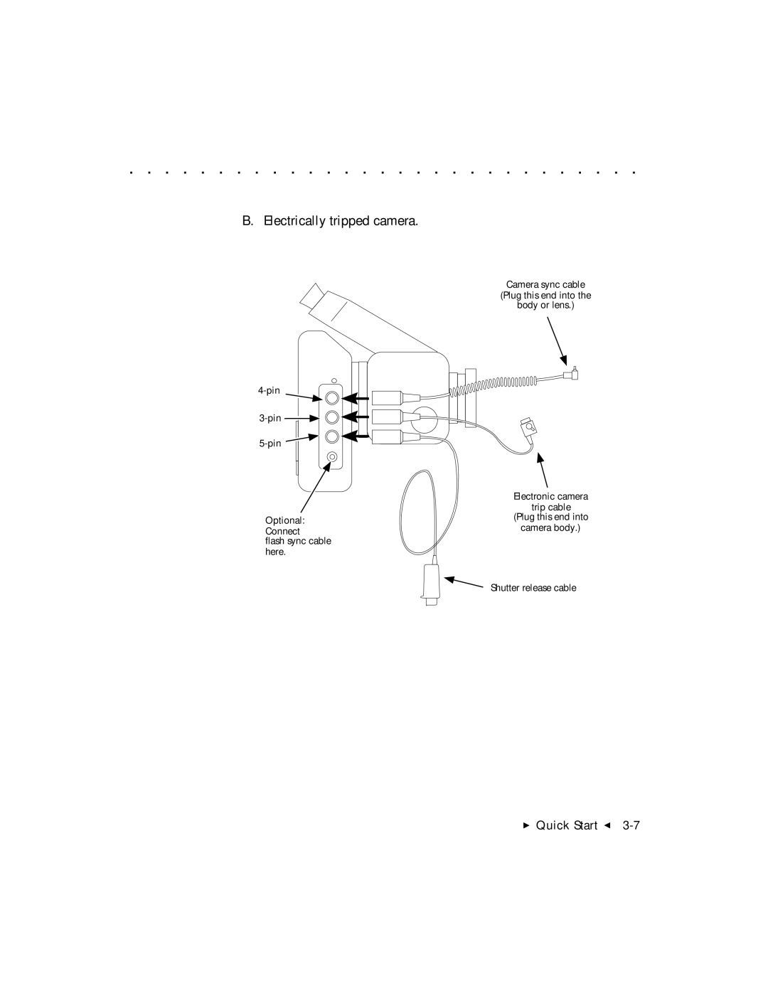 Kodak DCS 465 user manual Electrically tripped camera 