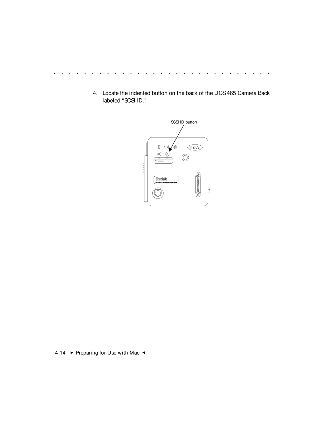 Kodak DCS 465 user manual 14  Preparing for Use with Mac G 