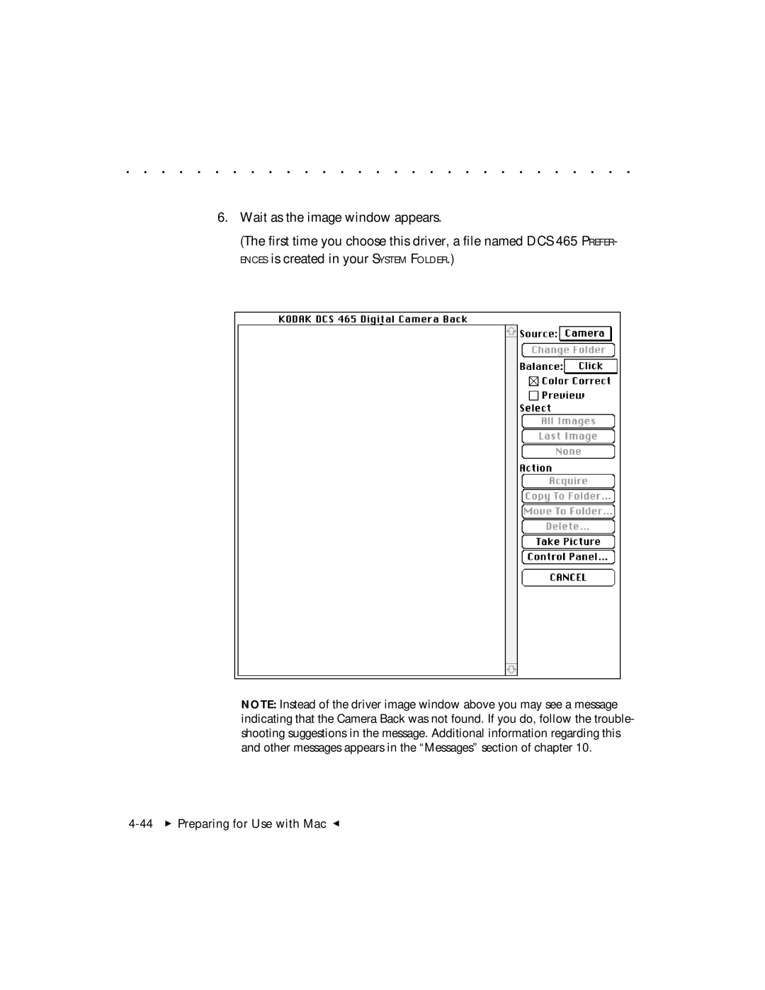 Kodak DCS 465 user manual 44  Preparing for Use with Mac G 