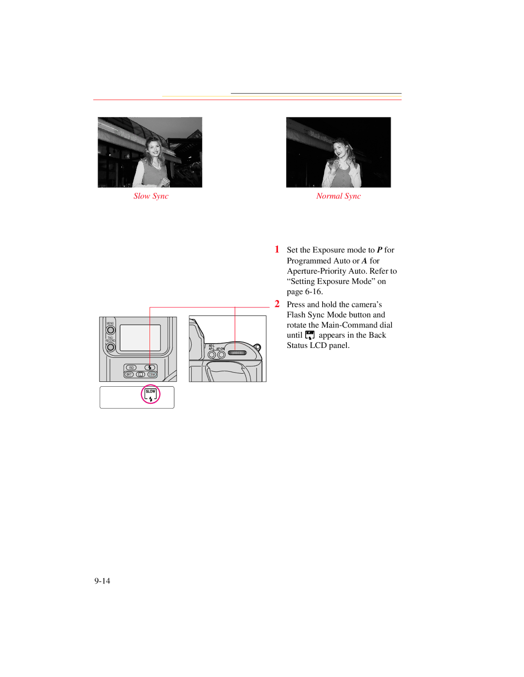 Kodak DCS 700 manual Slow Sync 