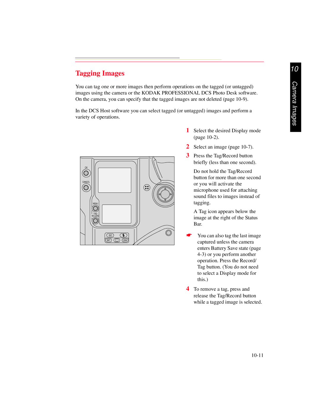 Kodak DCS 700 manual Tagging Images 