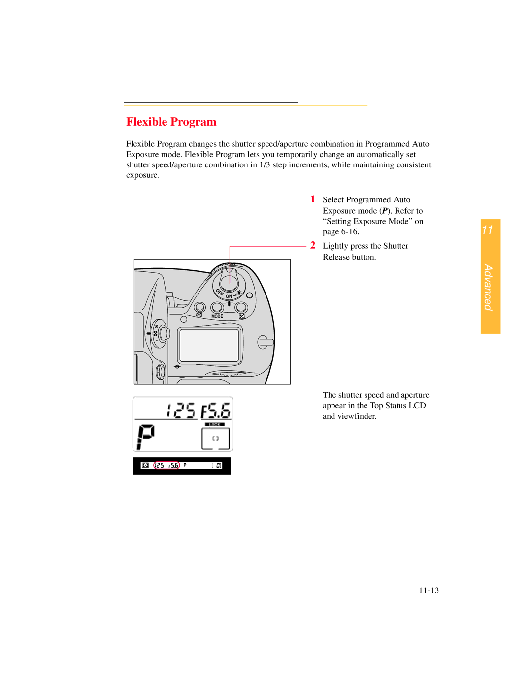 Kodak DCS 700 manual Flexible Program 