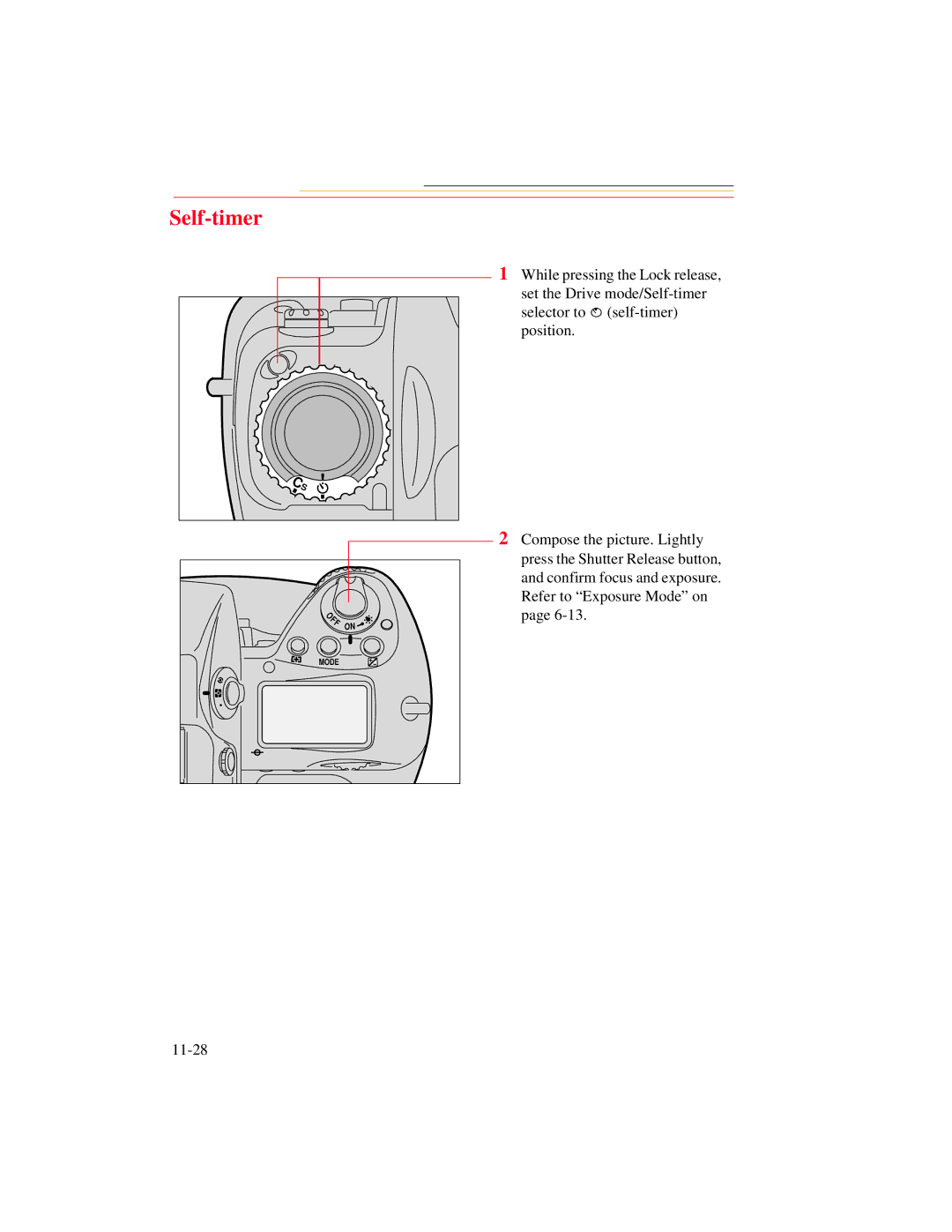 Kodak DCS 700 manual Self-timer 