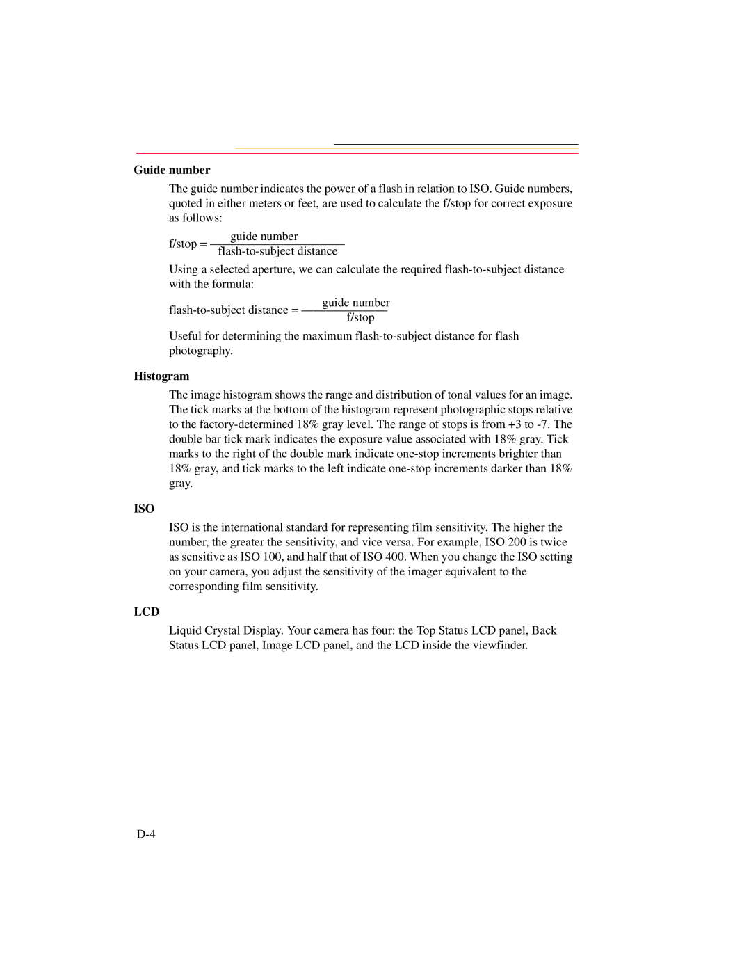 Kodak DCS 700 manual Guide number, Histogram 