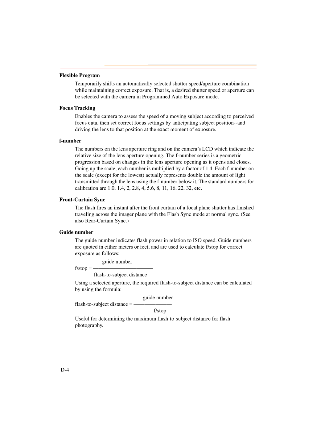 Kodak DCS300 manual Flexible Program 