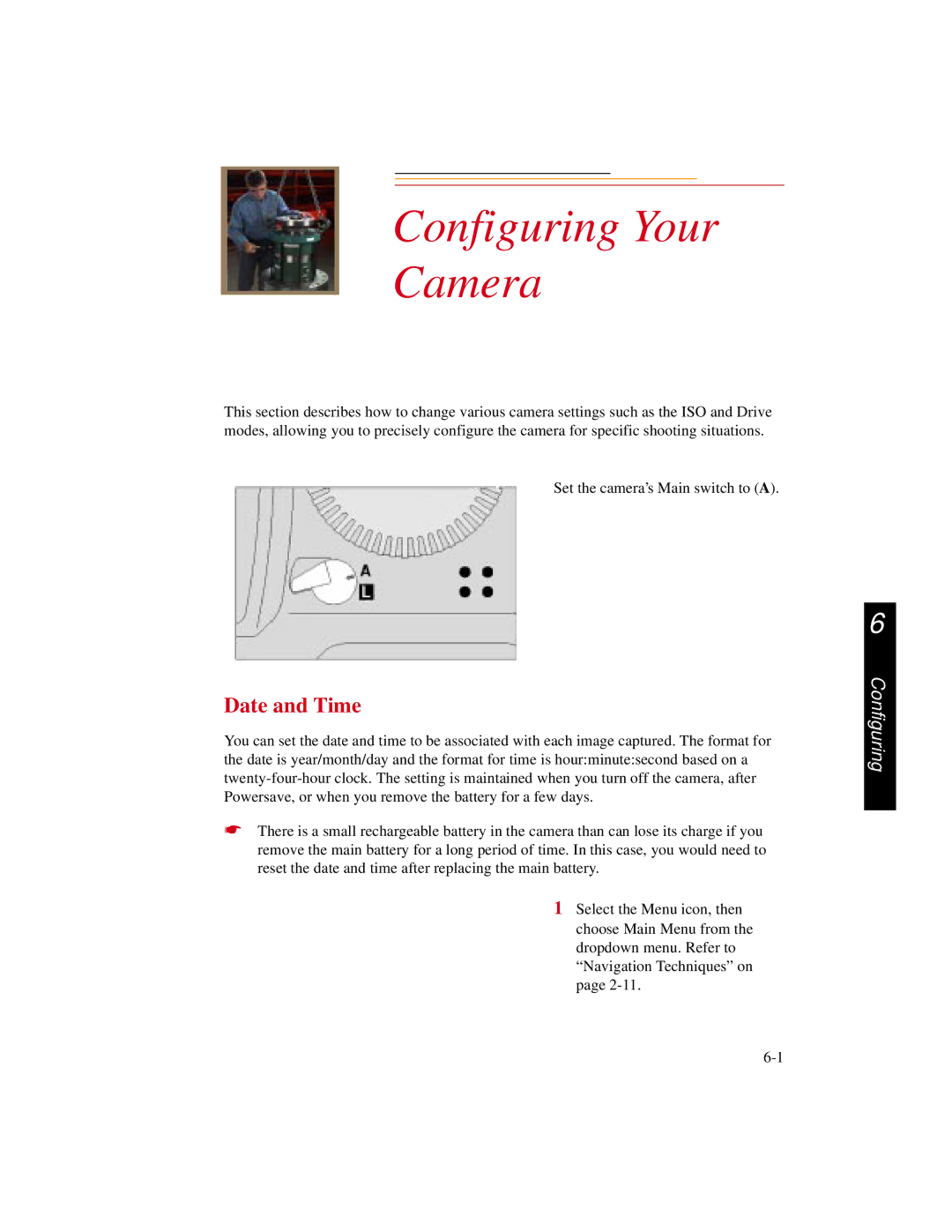 Kodak DCS500 manual Camera, Date and Time 