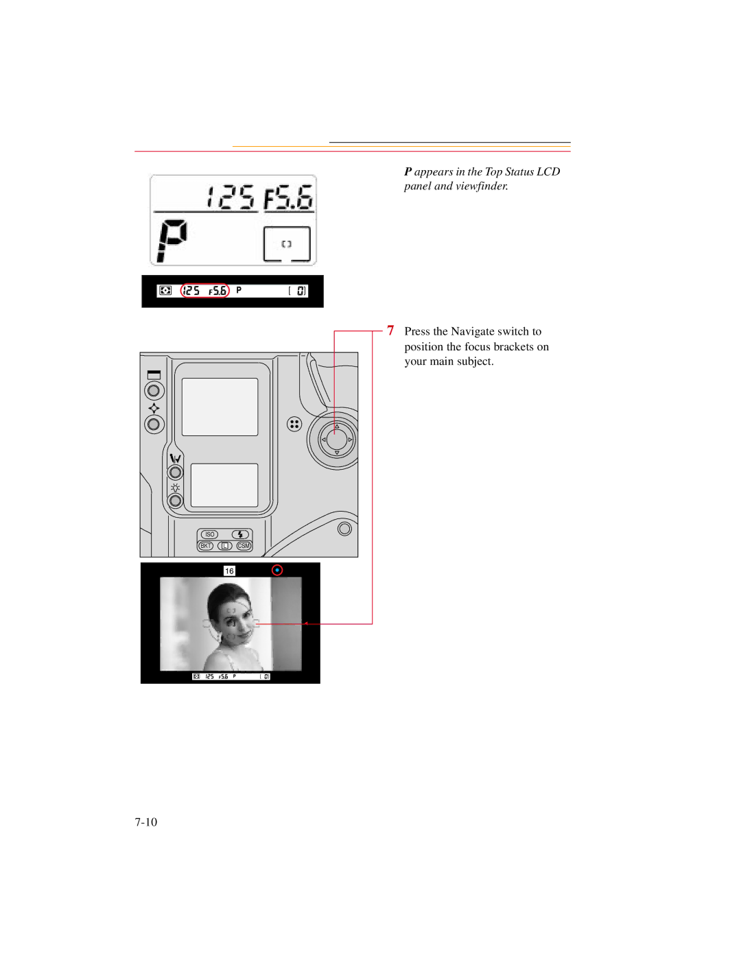 Kodak DCS600 manual Appears in the Top Status LCD panel and viewfinder 