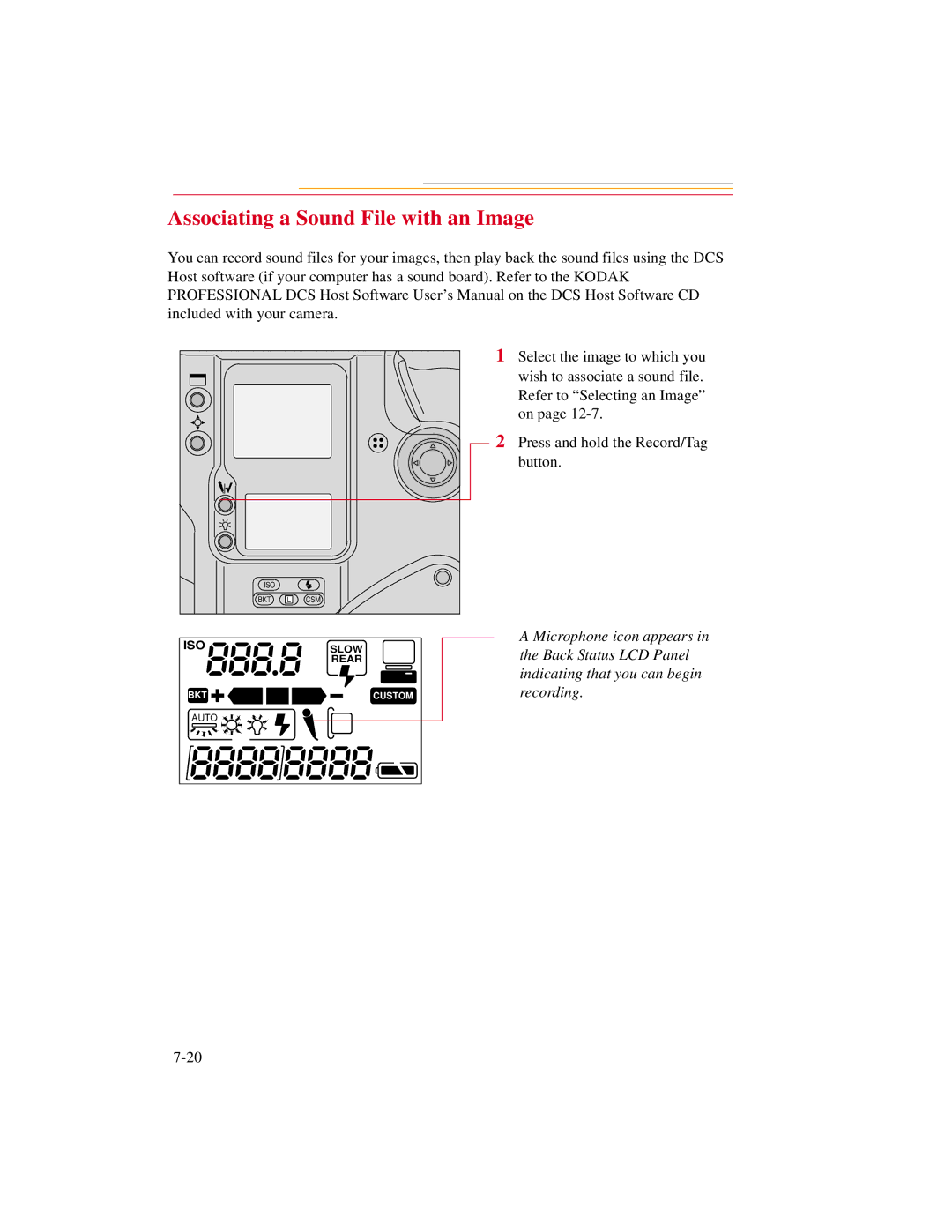 Kodak DCS600 manual Associating a Sound File with an Image 