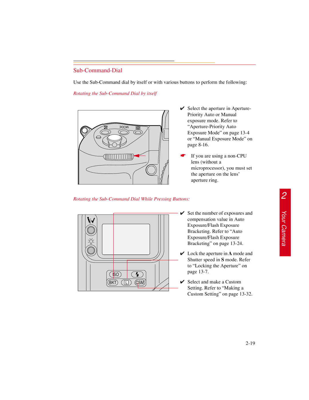 Kodak DCS600 manual Sub-Command-Dial, Rotating the Sub-Command Dial by itself 