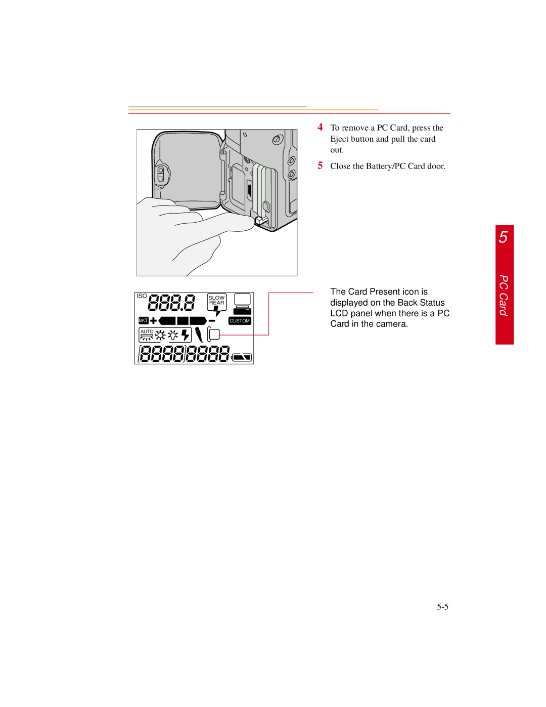 Kodak DCS600 manual PC Card 