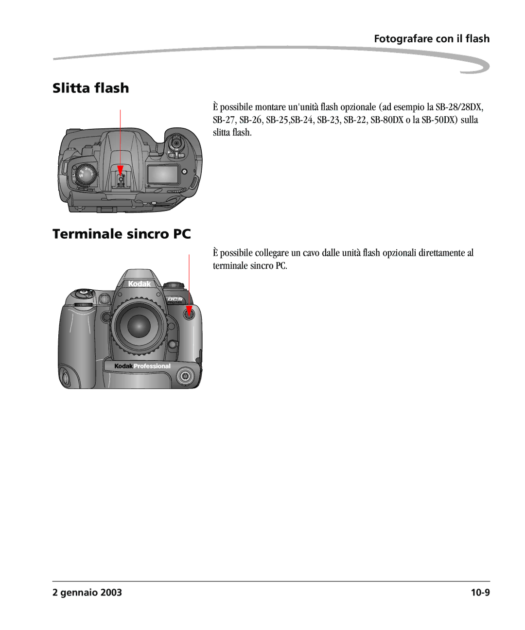 Kodak DCSPRO14N manual Gennaio 10-9 