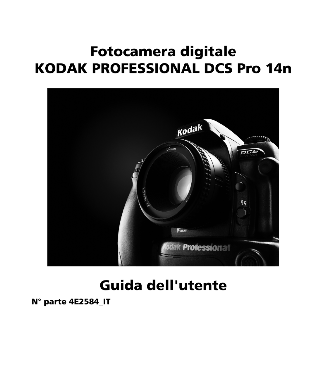 Kodak DCSPRO14N manual Parte 4E2584IT 