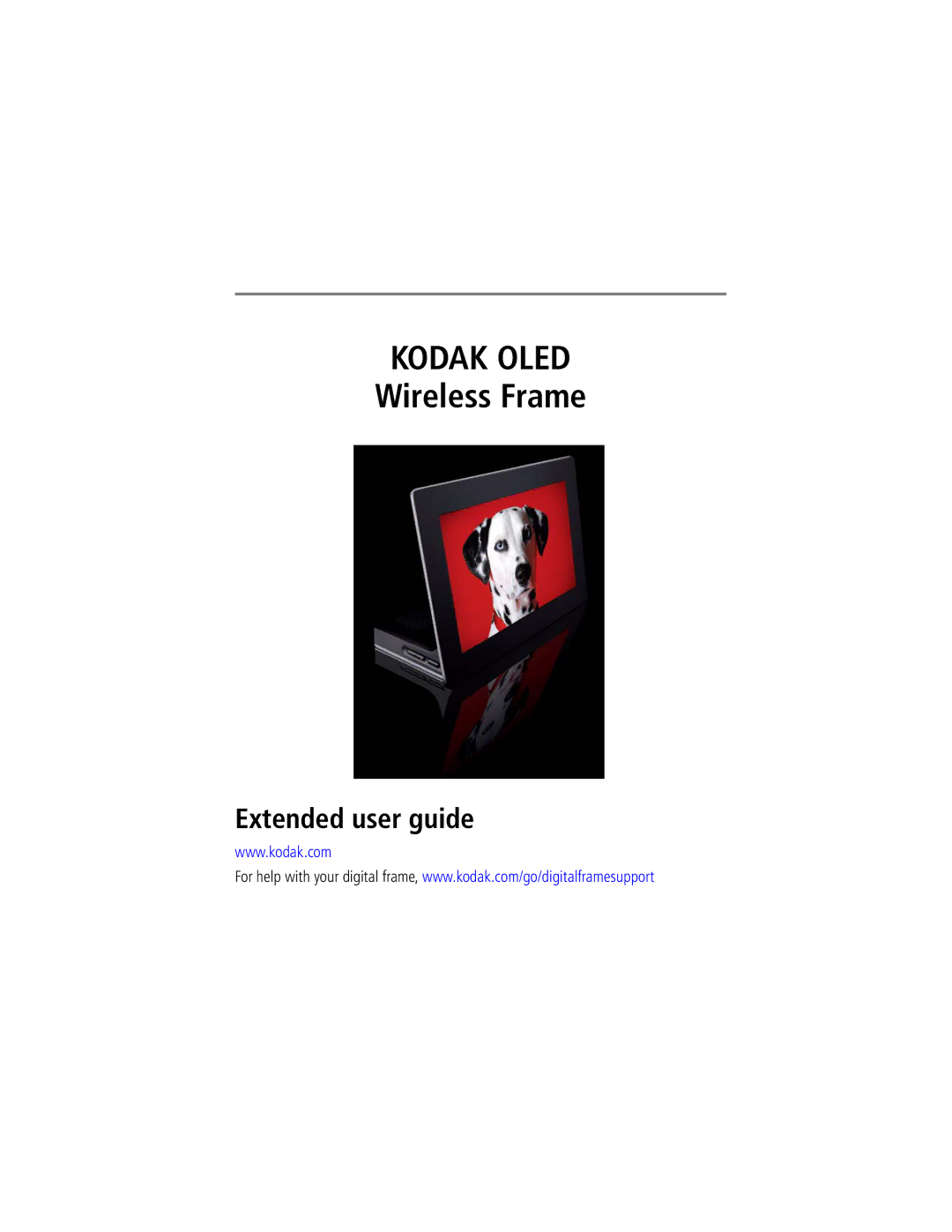 Kodak Digital Photo Frame manual Kodak Oled 