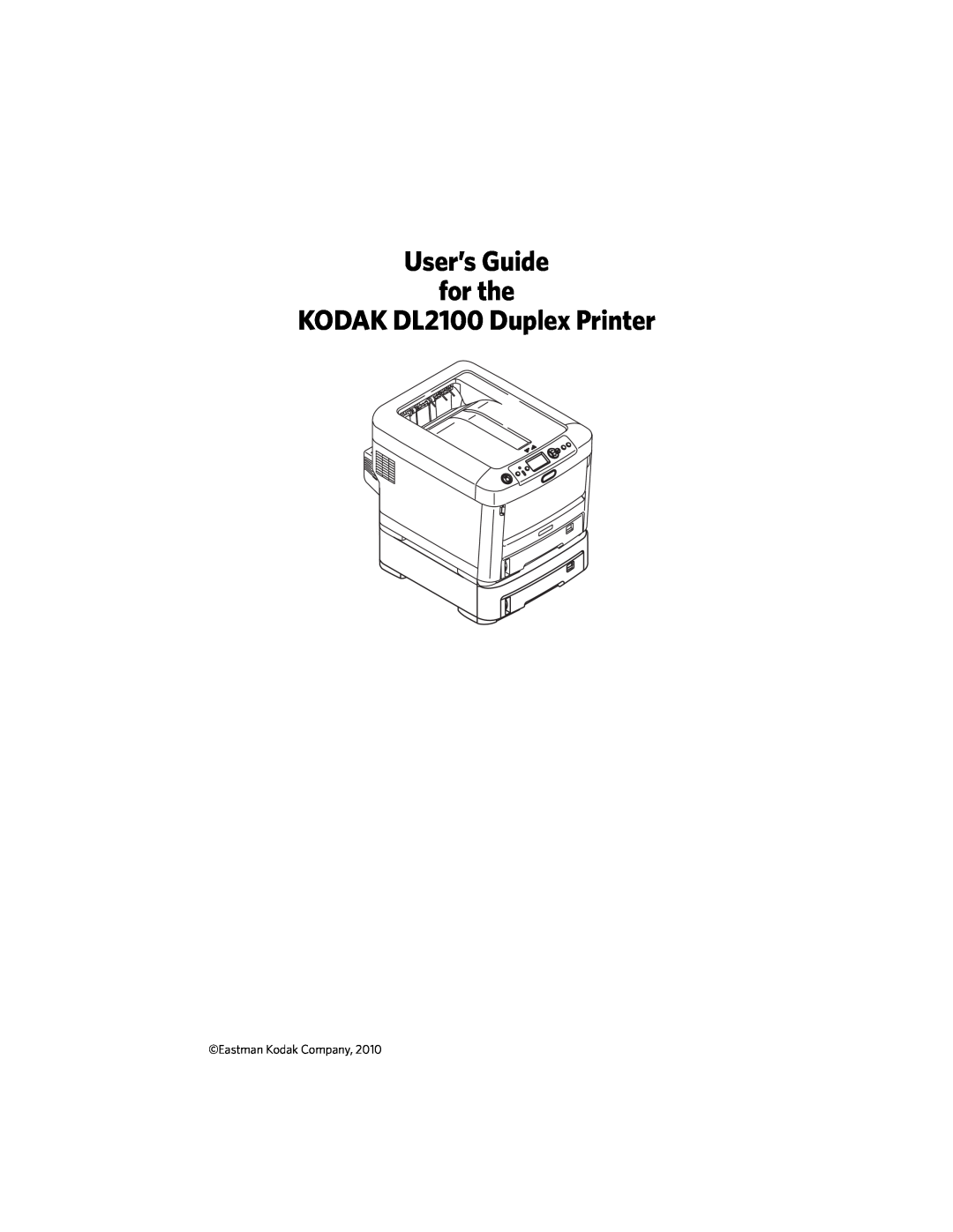 Kodak manual User’s Guide for the KODAK DL2100 Duplex Printer, Eastman Kodak Company 