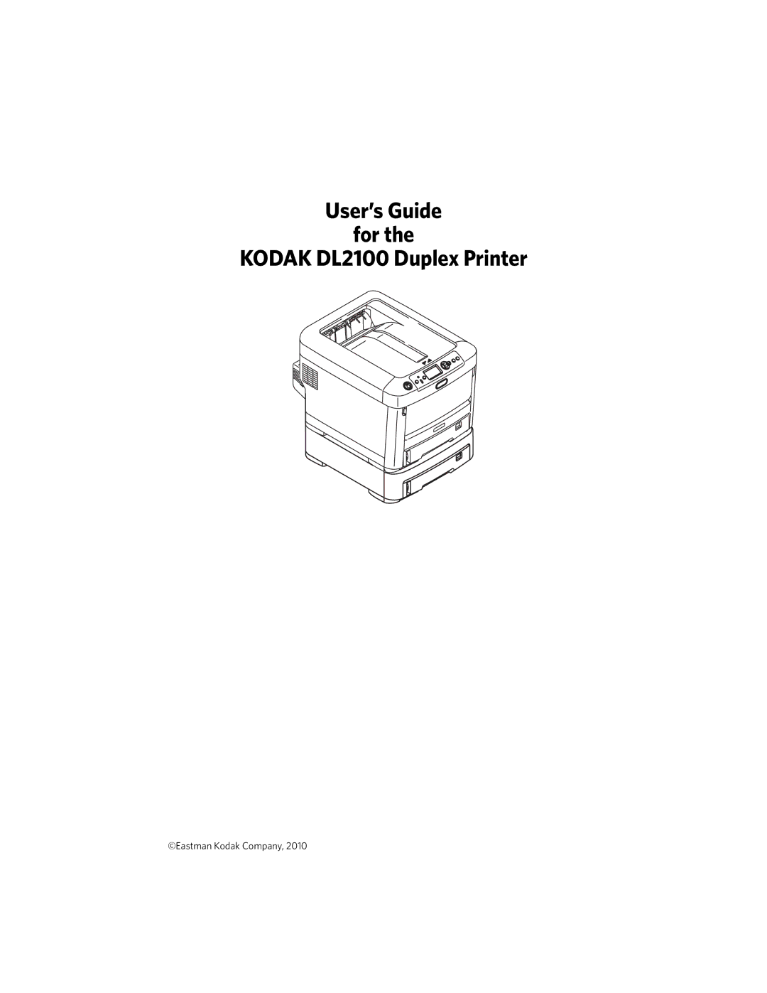 Kodak manual User’s Guide For Kodak DL2100 Duplex Printer 