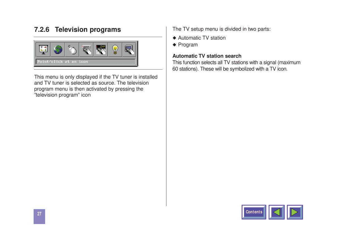 Kodak DP1050 manual Television programs, Automatic TV station search 