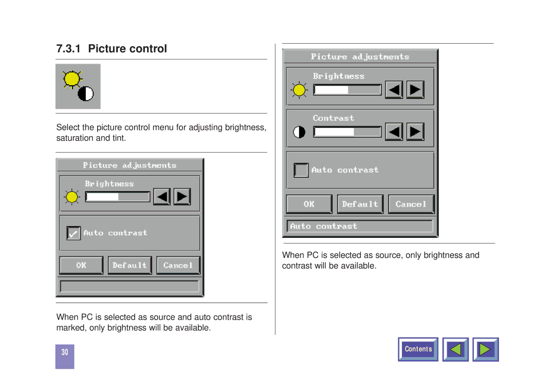 Kodak DP1050 manual Picture control 