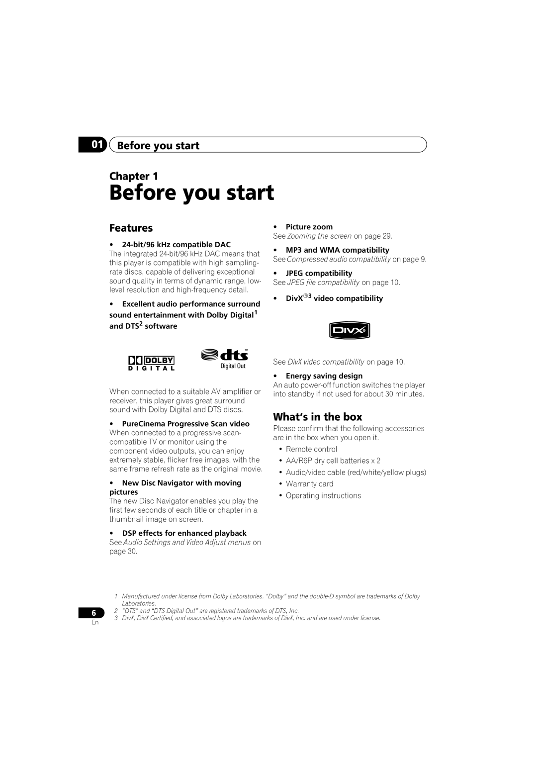 Kodak DV-300-K manual Before you start Chapter, Features, What’s in the box 