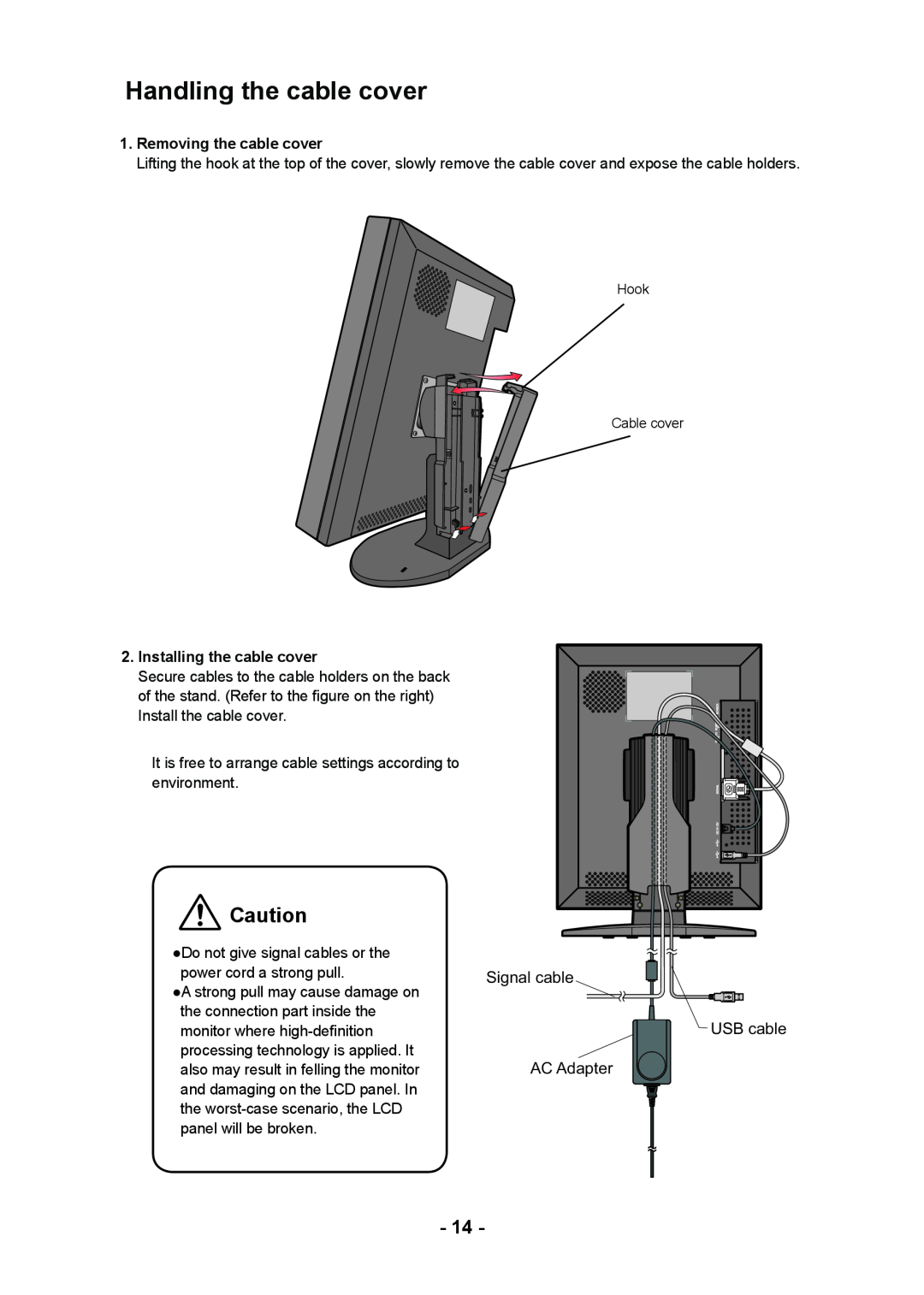Kodak DV3MC user manual Handling the cable cover, Removing the cable cover, Installing the cable cover 
