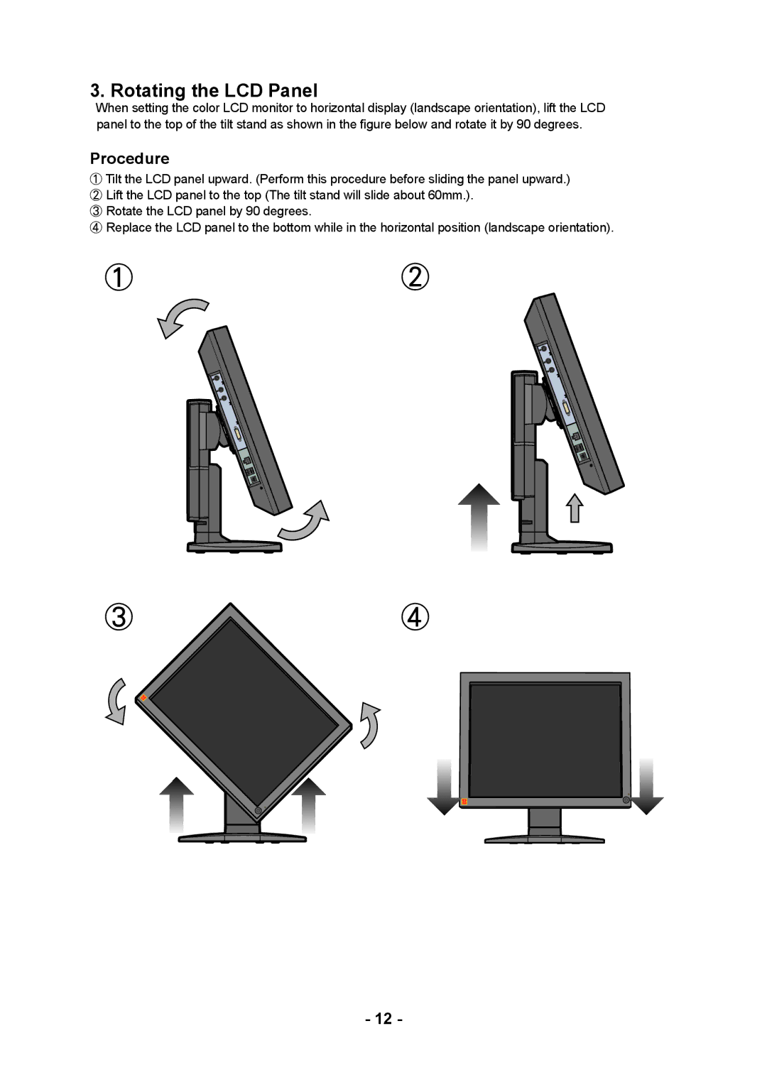 Kodak DV3MC user manual Rotating the LCD Panel, Procedure 