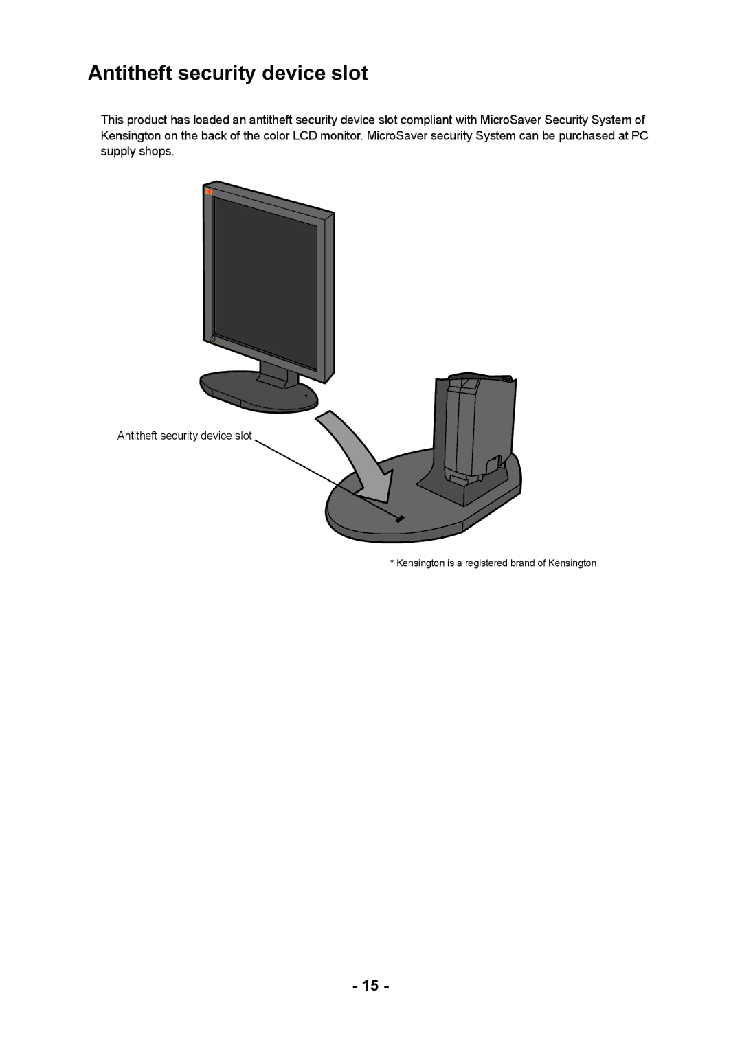 Kodak DV3MC user manual Antitheft security device slot 