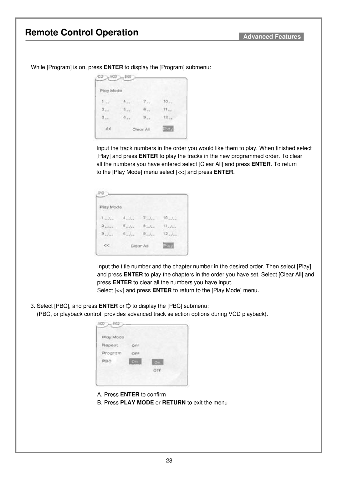 Kodak DVD7000 user manual Remote Control Operation 