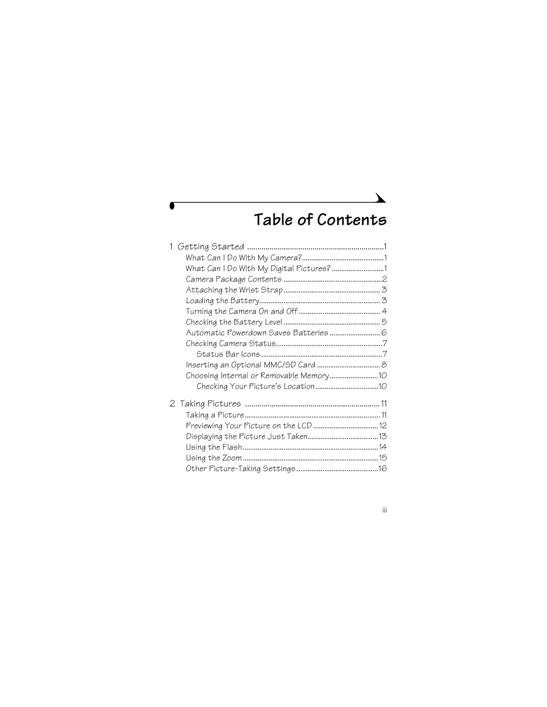 Kodak DX3215 manual Table of Contents 