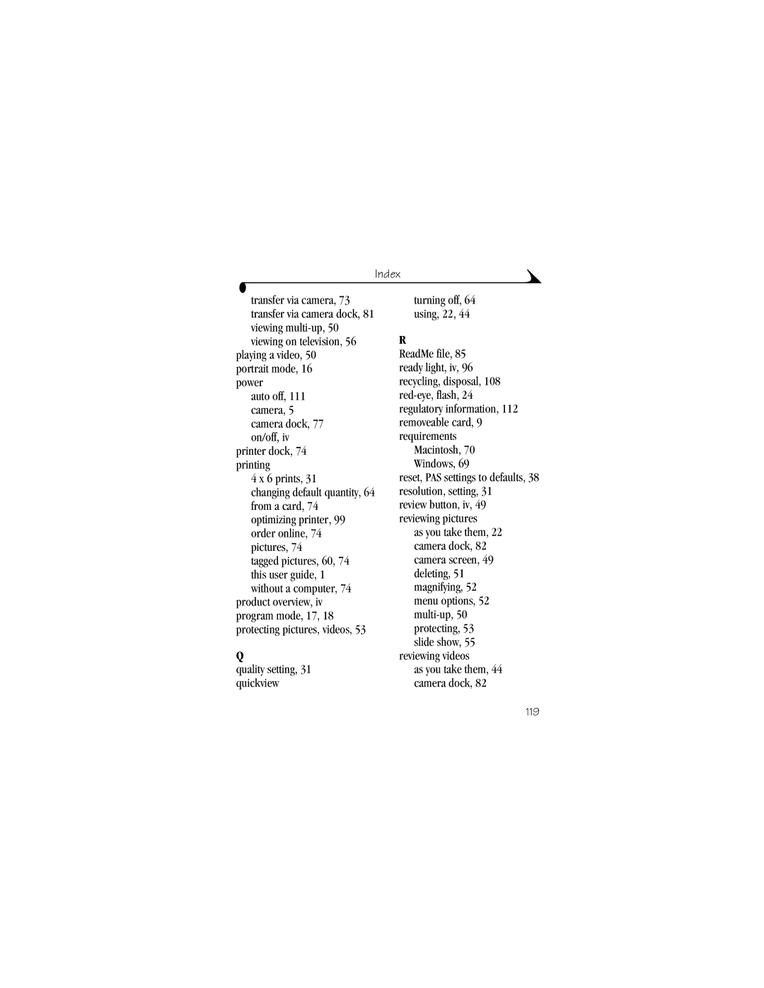 Kodak DX6440 manual Turning off, 64 using, 22 