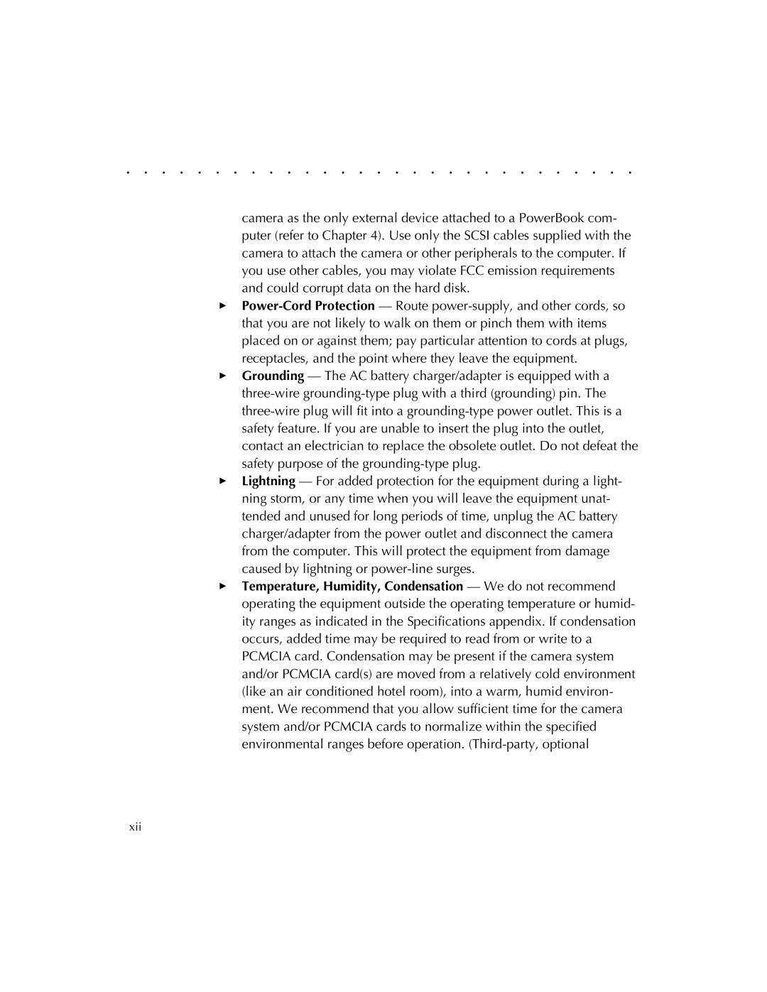 Kodak EOSDCS 5, EOSDCS 3, EOSDCS 1 user manual Xii 