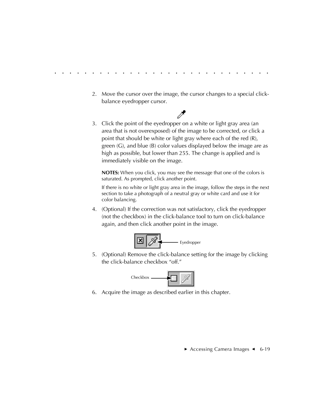 Kodak EOSDCS 5, EOSDCS 3, EOSDCS 1 user manual Eyedropper 