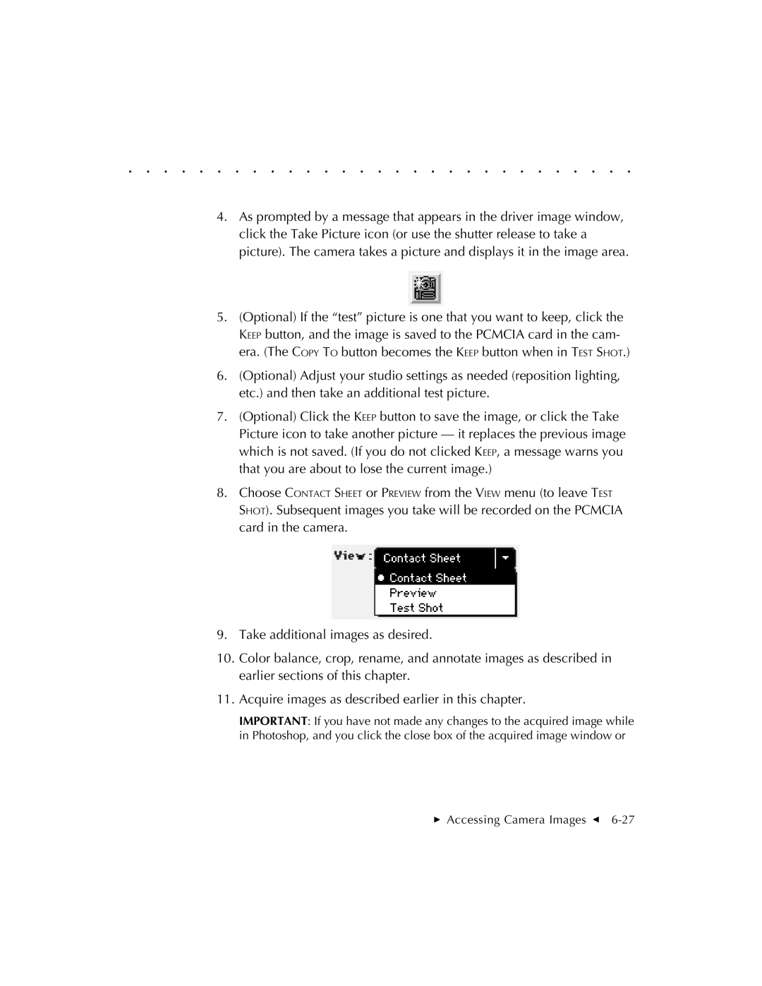 Kodak EOSDCS 1, EOSDCS 5, EOSDCS 3 user manual  Accessing Camera Images G 