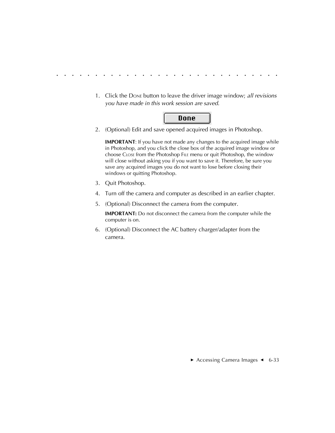 Kodak EOSDCS 1, EOSDCS 5, EOSDCS 3 user manual  Accessing Camera Images G 