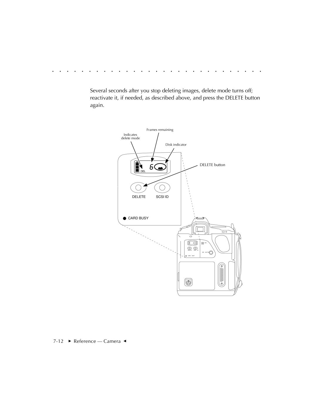 Kodak EOSDCS 5, EOSDCS 3, EOSDCS 1 user manual 12  Reference Camera G 