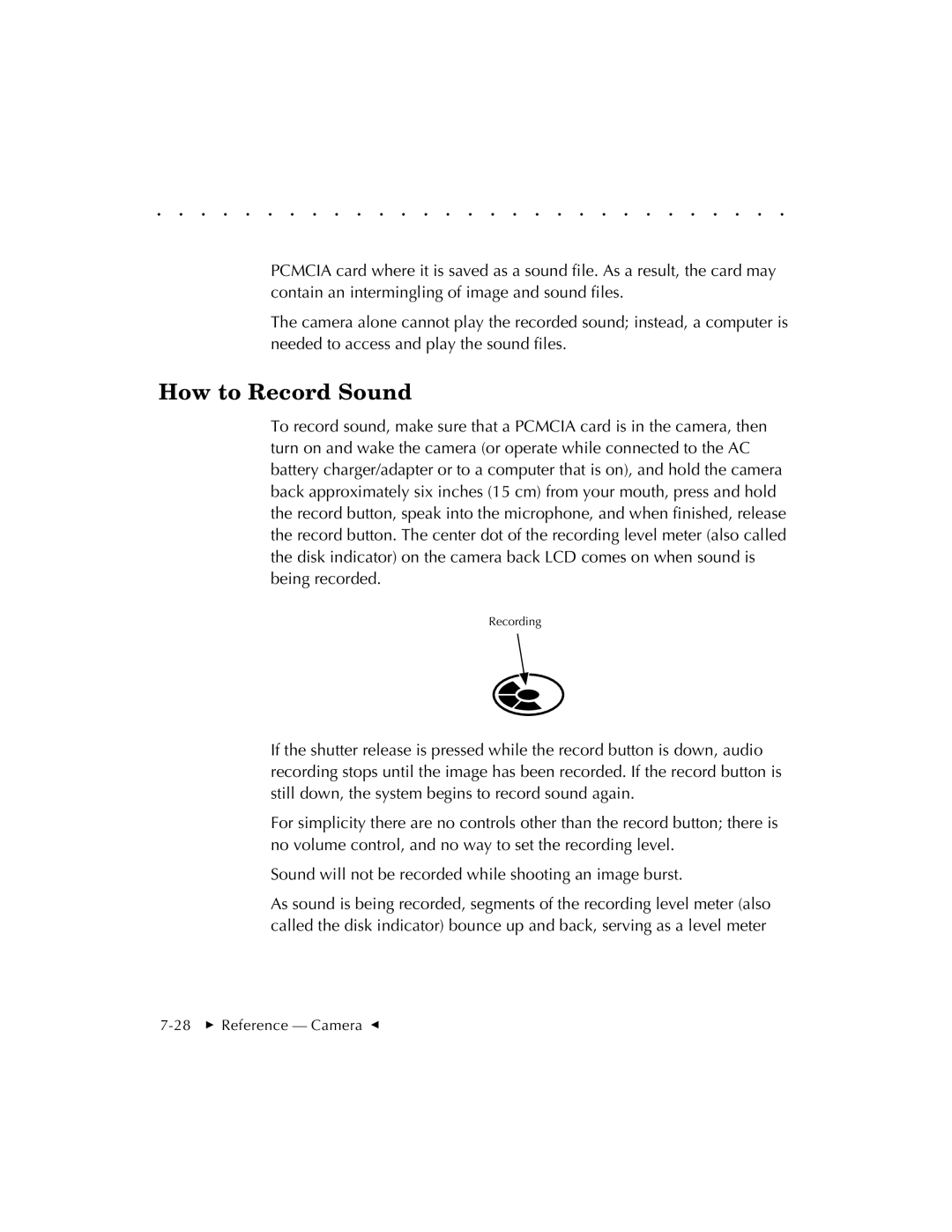 Kodak EOSDCS 3, EOSDCS 5, EOSDCS 1 user manual How to Record Sound 