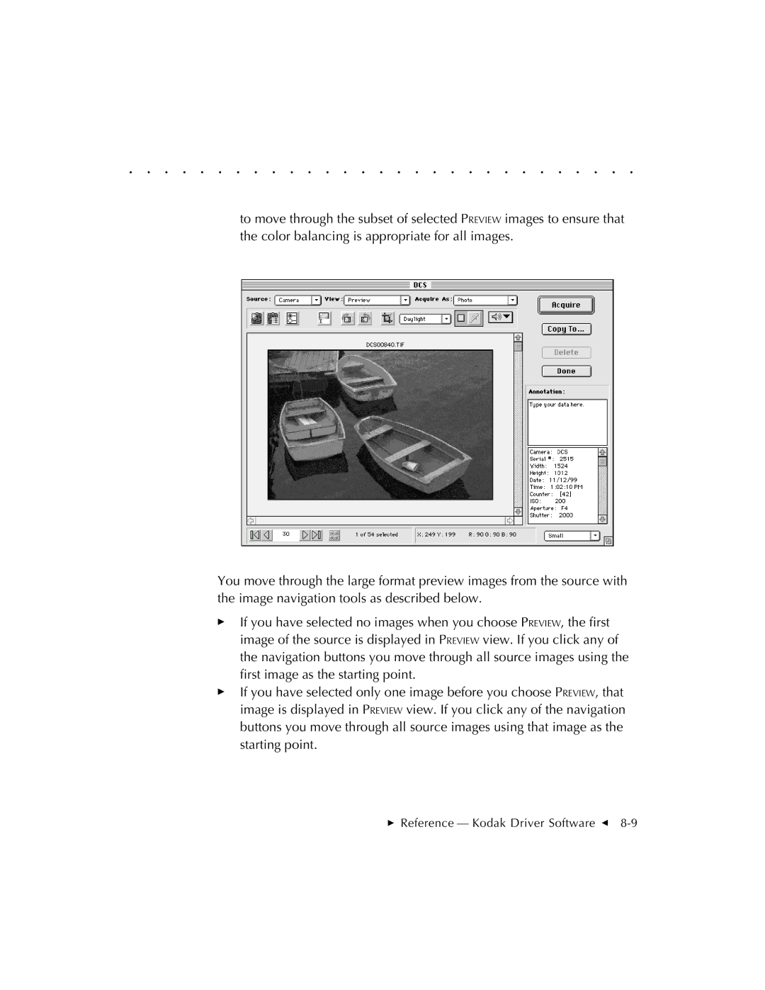 Kodak EOSDCS 1, EOSDCS 5, EOSDCS 3 user manual  Reference Kodak Driver Software G 