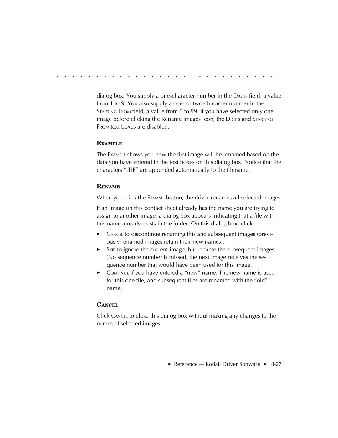 Kodak EOSDCS 1, EOSDCS 5, EOSDCS 3 user manual Example 