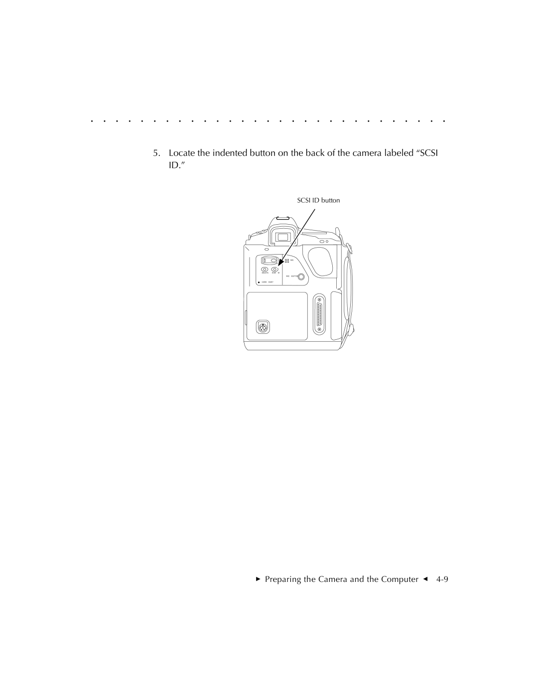 Kodak EOSDCS 1, EOSDCS 5, EOSDCS 3 user manual Scsi ID button 