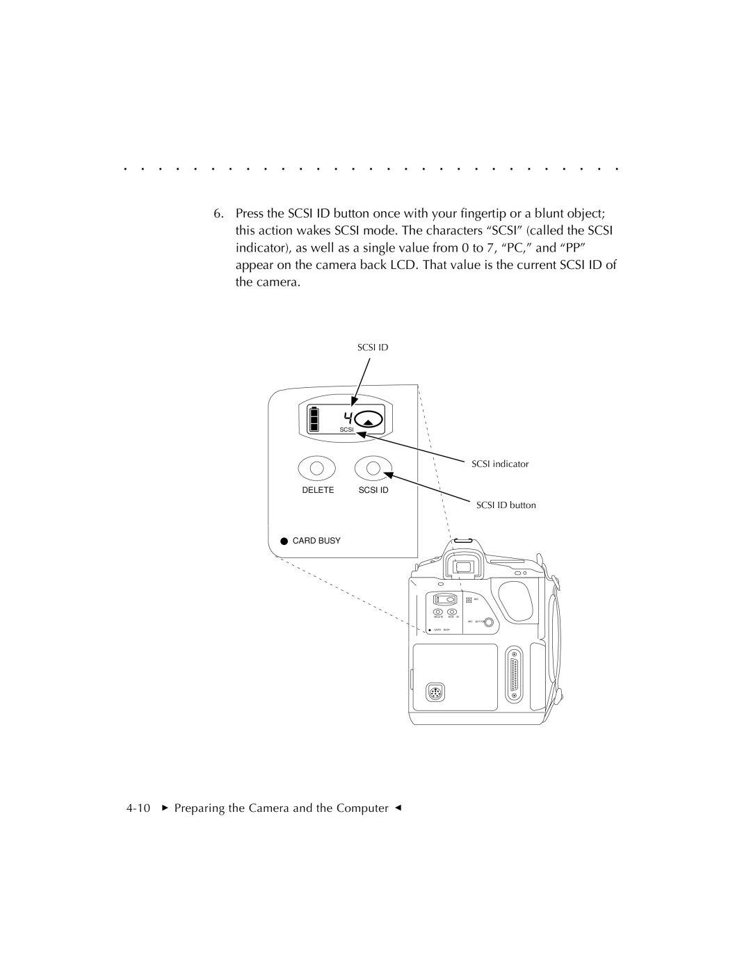 Kodak EOSDCS 5, EOSDCS 3, EOSDCS 1 user manual 10  Preparing the Camera and the Computer G 