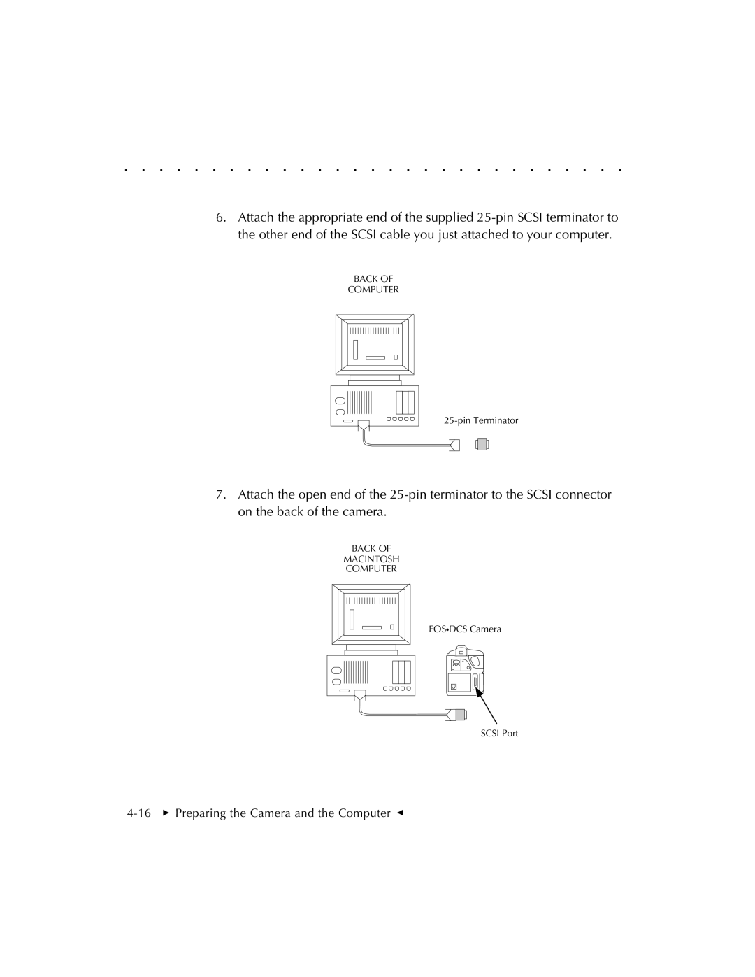 Kodak EOSDCS 5, EOSDCS 3, EOSDCS 1 user manual 16  Preparing the Camera and the Computer G 