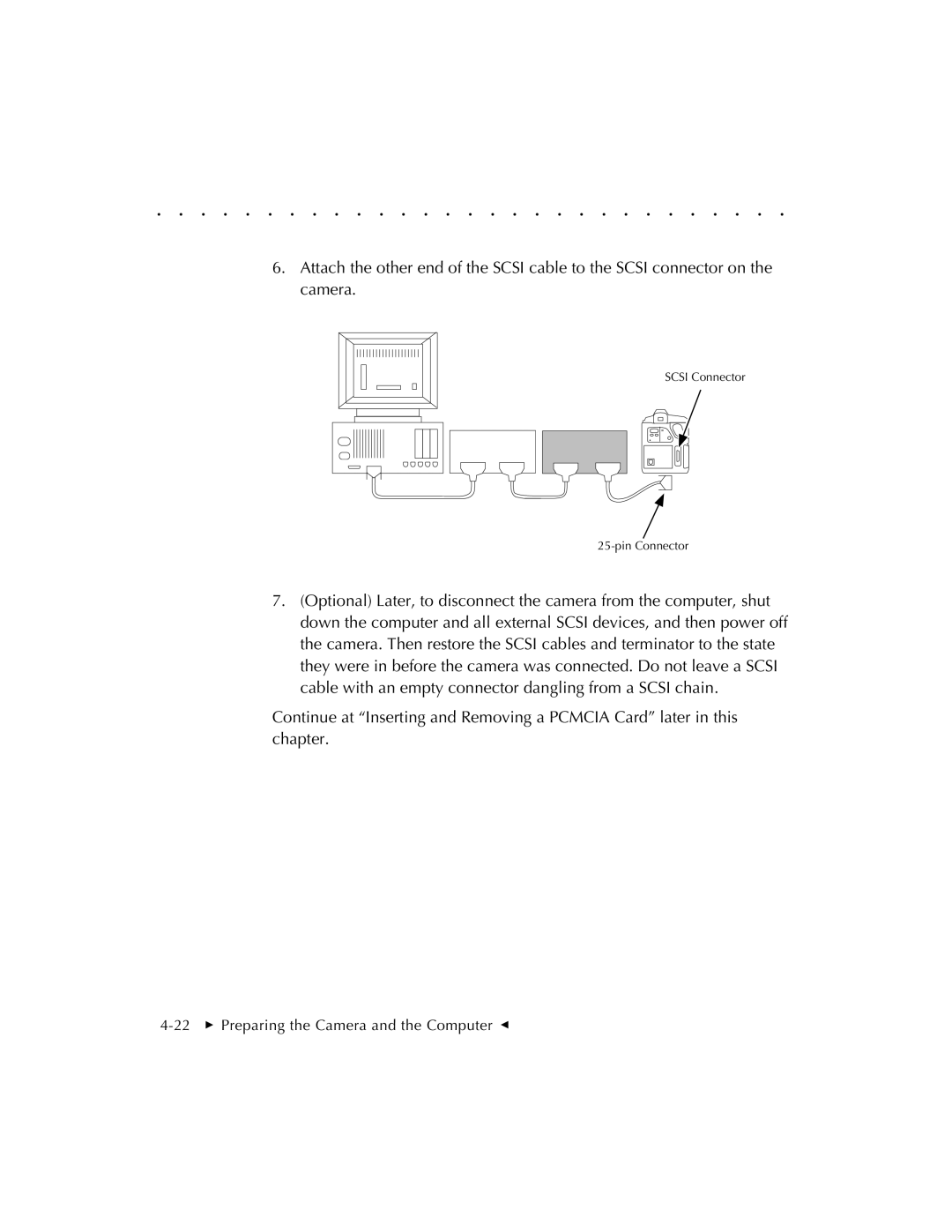 Kodak EOSDCS 5, EOSDCS 3, EOSDCS 1 user manual 22  Preparing the Camera and the Computer G 