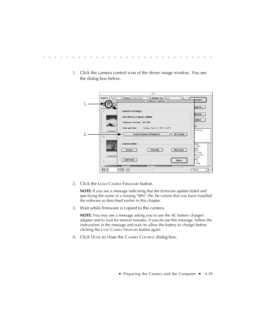 Kodak EOSDCS 1, EOSDCS 5, EOSDCS 3 user manual  Preparing the Camera and the Computer G 